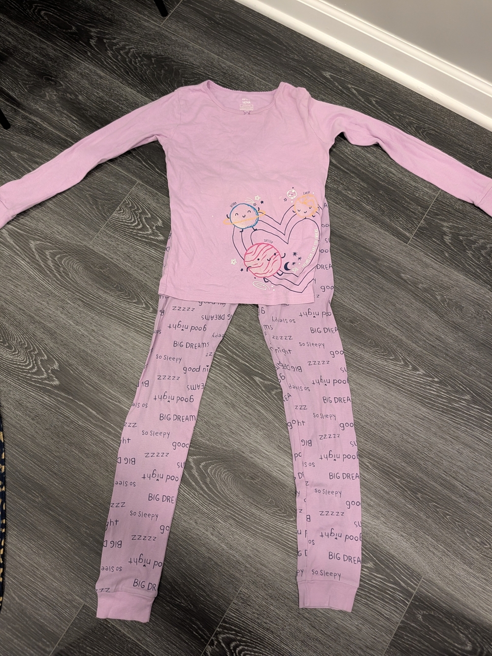 Carter's Lavender Heart and Dream Graphic Long-Sleeve Pajama Set